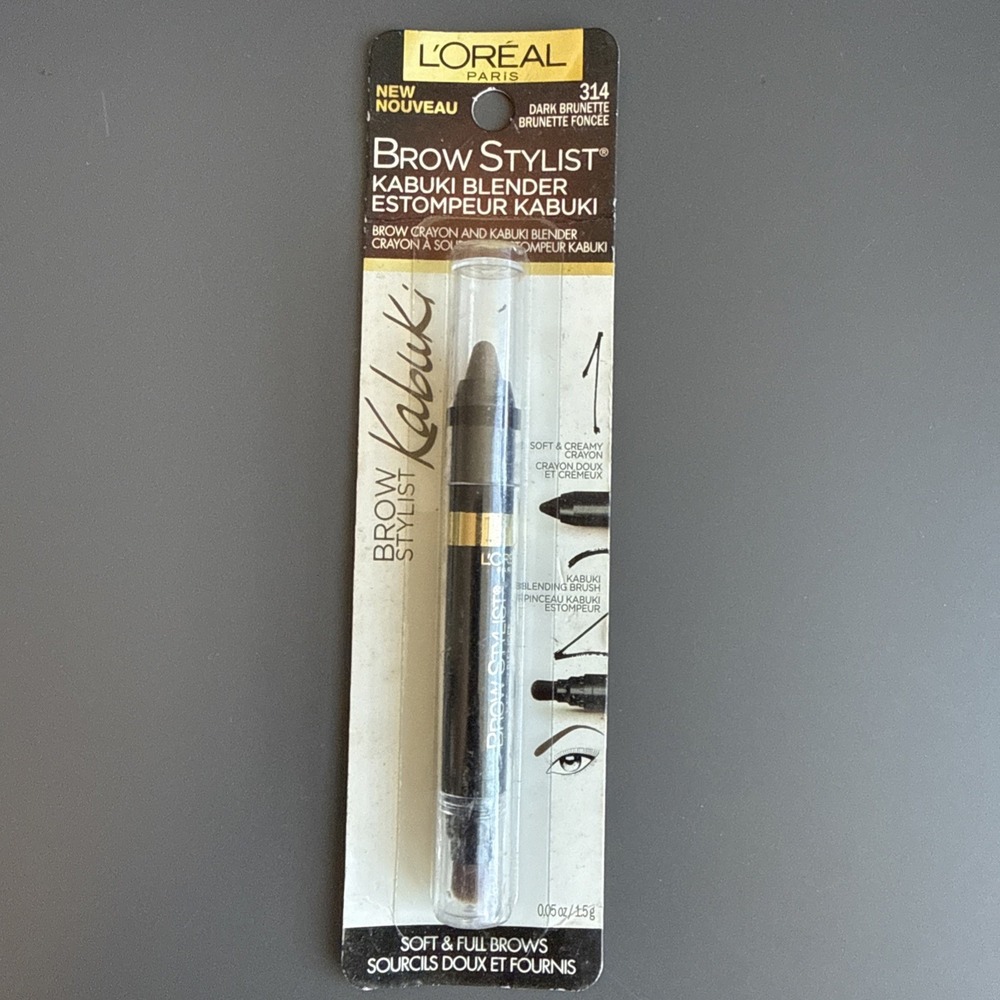 Loreal Brow Stylist Kabuki Blender Brow Crayon 314 Dark Brunette L'Oreal Stick